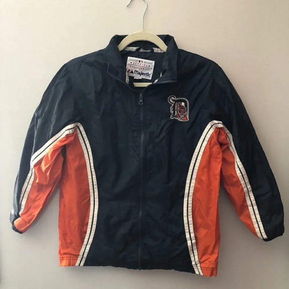 Majestic Vintage Detroit Tigers MLB Baseball Full Zip Youth jacket size 10/12